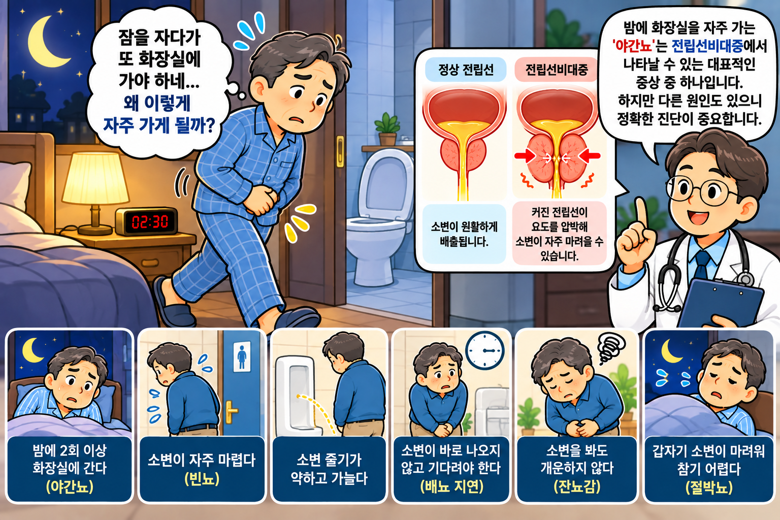 밤마다 찾아오는 야간뇨와 전립선 건강