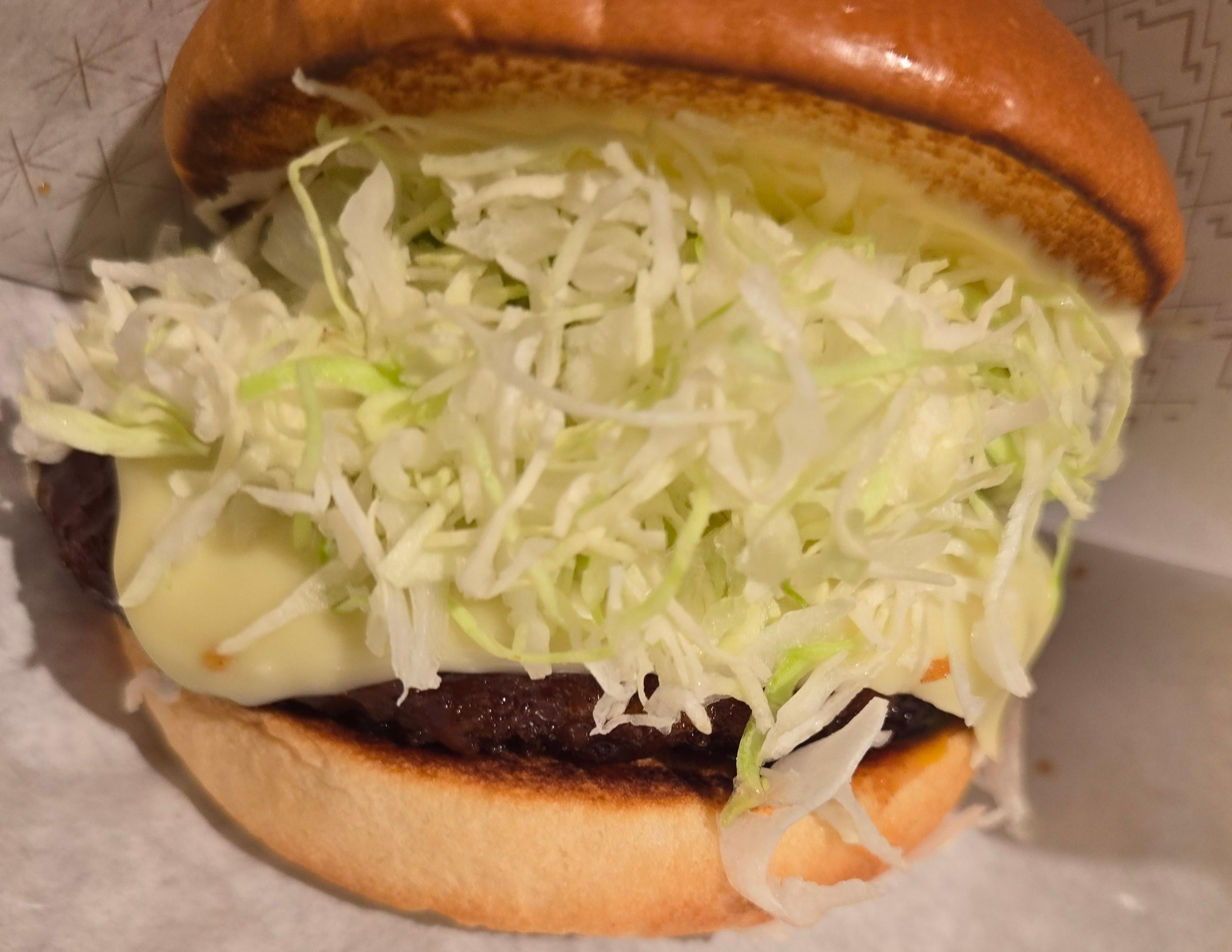 도쿄 시부야 모스버거 맨츠카츠 치즈 버거 사진