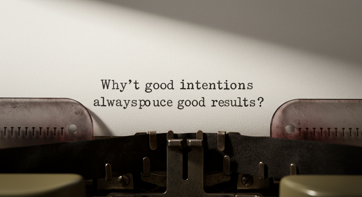 왜 선한 의도가 항상 좋은 결과를 낳는 건 아닐까?