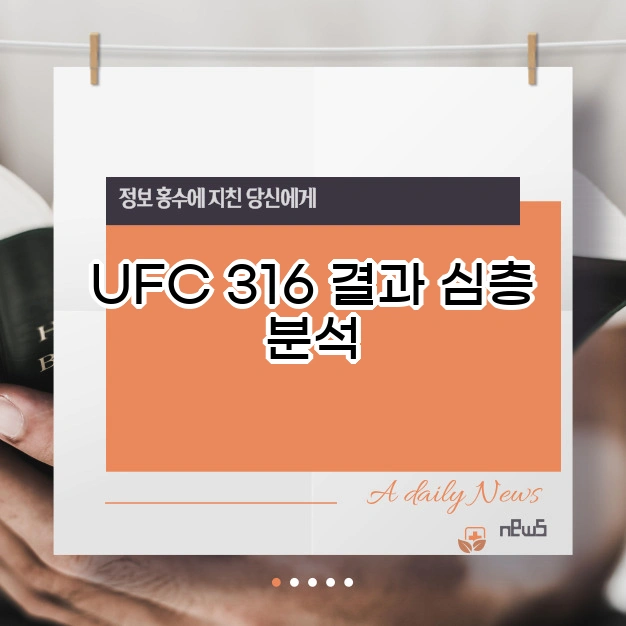 UFC316 결과 분석