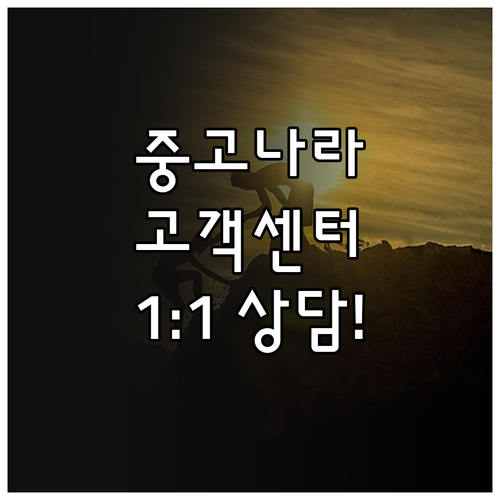 중고나라 고객센터 연락처 정보 및 1..