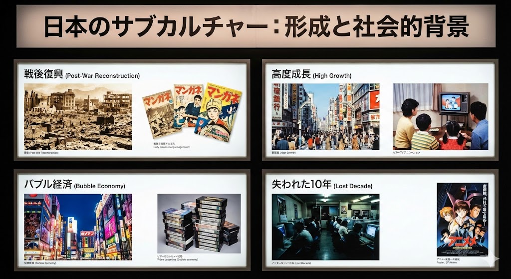 일본 서브컬처의 형성과 사회적 배경