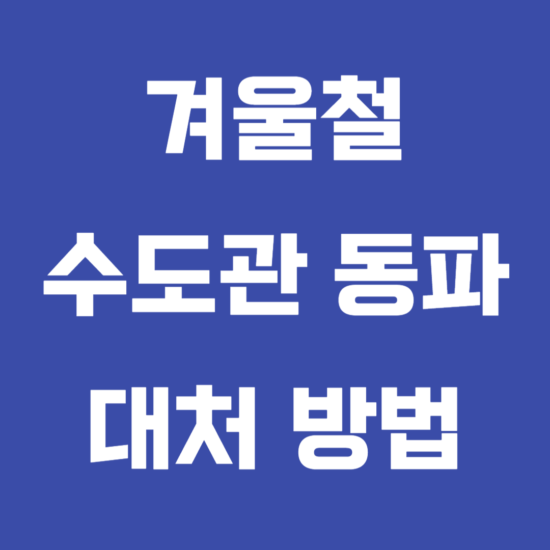수도계량기 동파