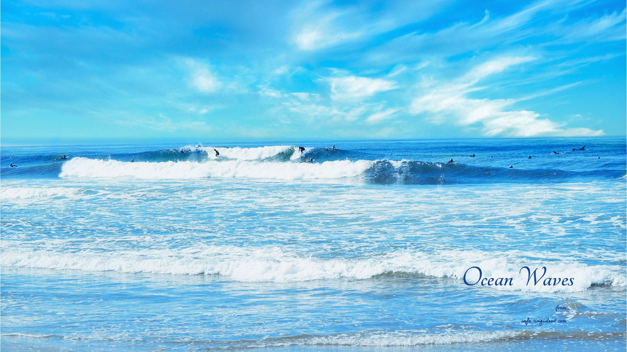 06 밀려오는 파도와 서퍼들 C - Ocean Waves 파도배경화면
