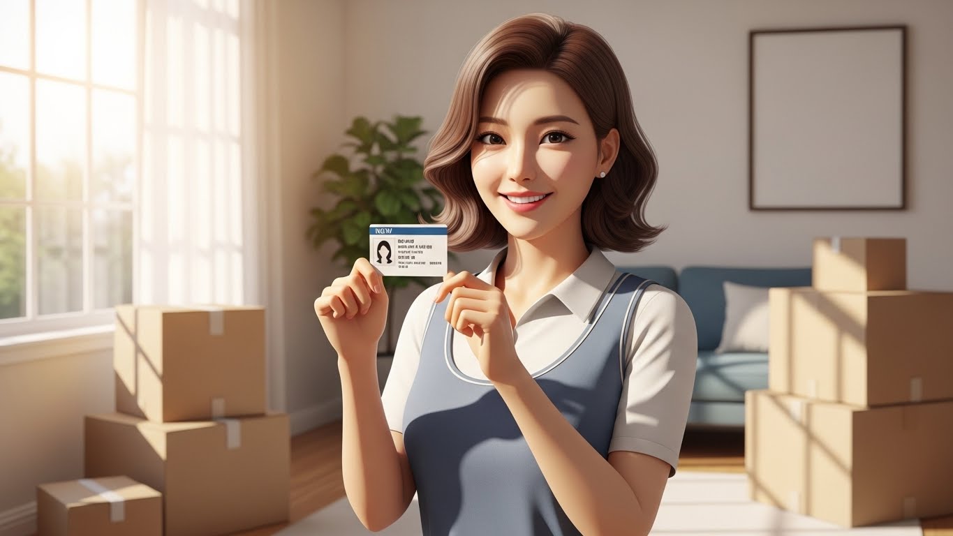 주민등록증재발급, 전입신고, 이사후민증