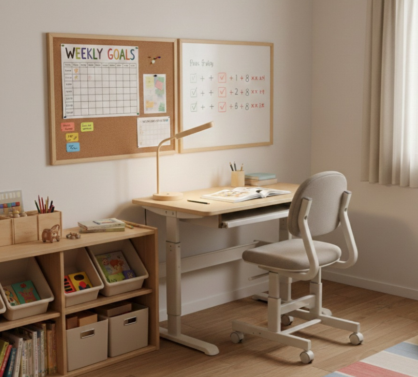 초등학생에게 추천하는 책상 배치 이미지