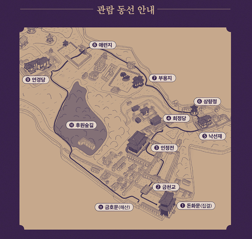 창덕궁 달빛기행 - 특별프로그램 관람동선