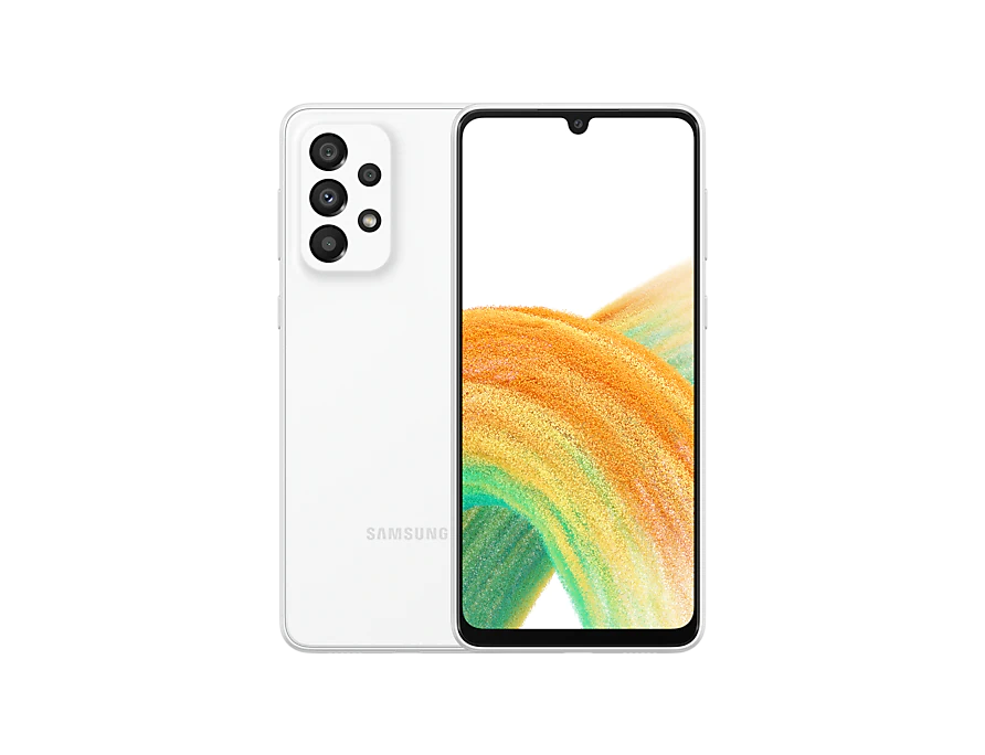 갤럭시 A33 어썸화이트 색상 앞뒤 사진