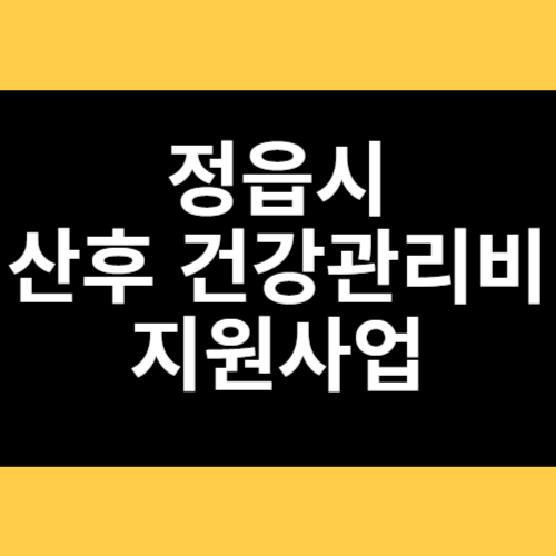 정읍시 산후 건강관리비 지원사업 썸네일