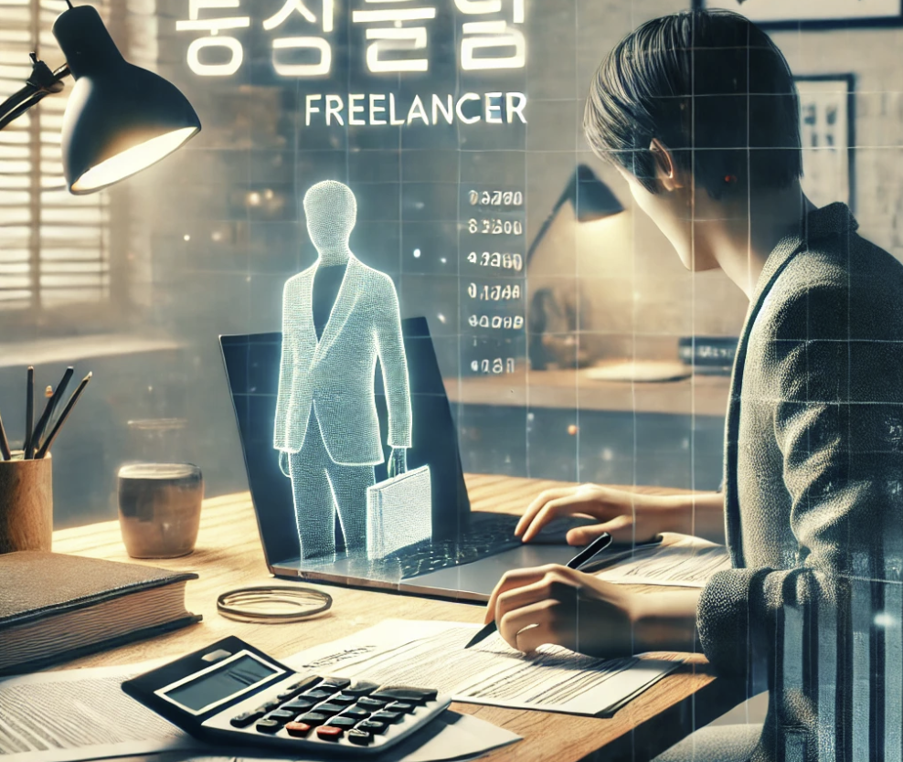 세금 신고 준비하는 작업 공간