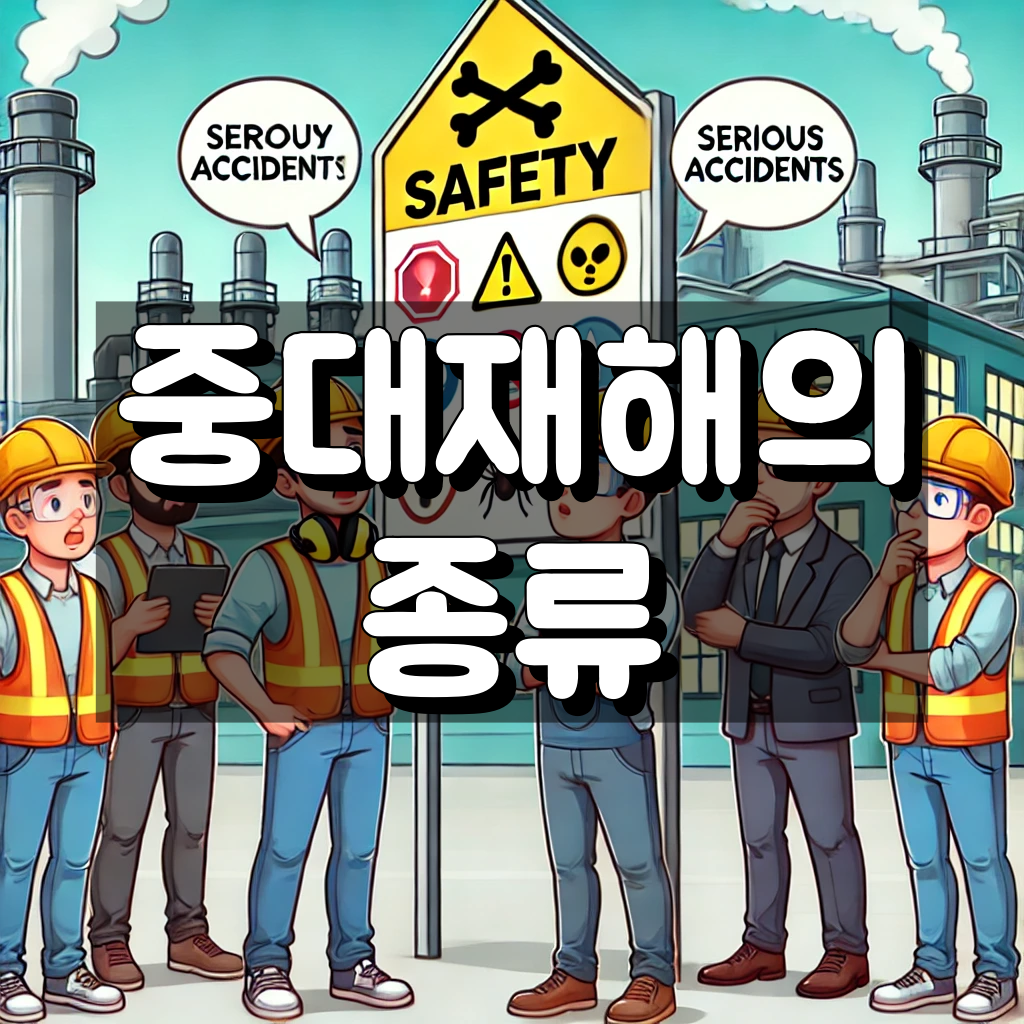 중대재해처벌법에서 규정하고 있는 중대재해의 종류 대표 이미지