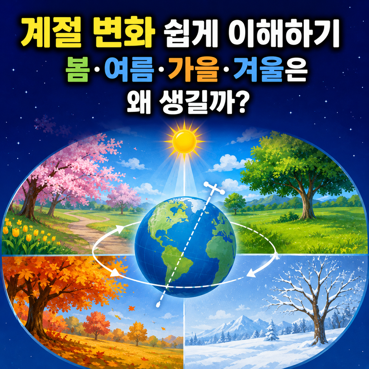 계절 변화 쉽게 이해하기