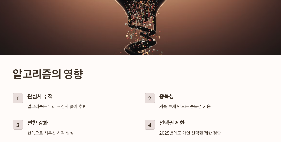 알고리즘의 영향