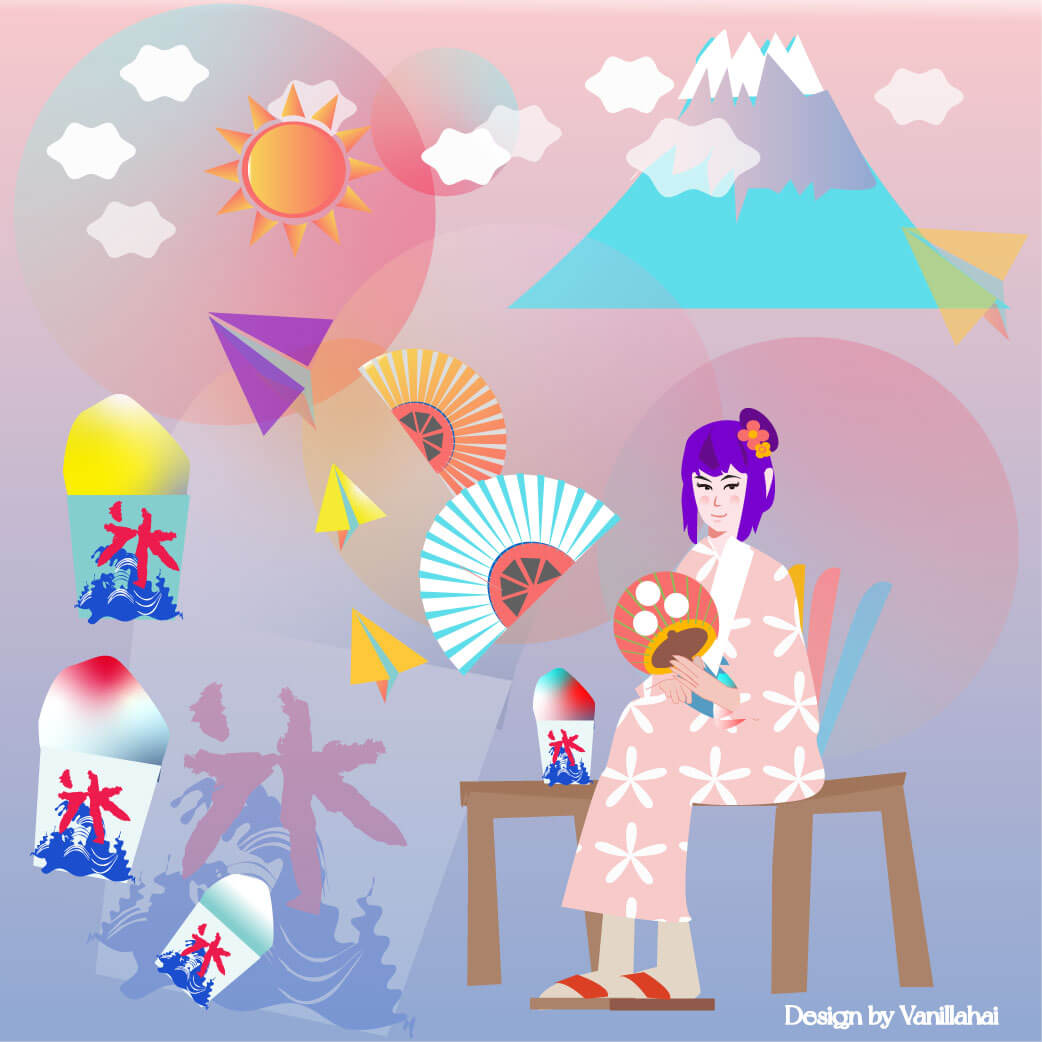 Summer Matsuri Girl in Japan