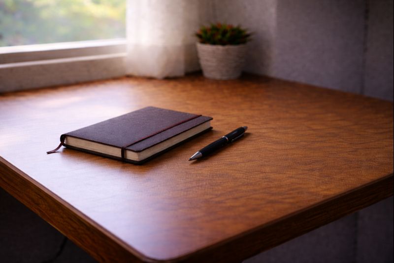 기록을 통해 생각의 기준을 정리해가고 있는 조용한 책상 풍경