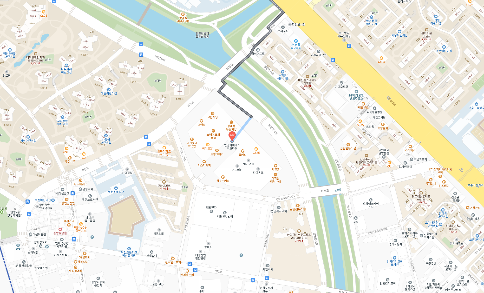 안양 만안 지식산업센터 가는 길