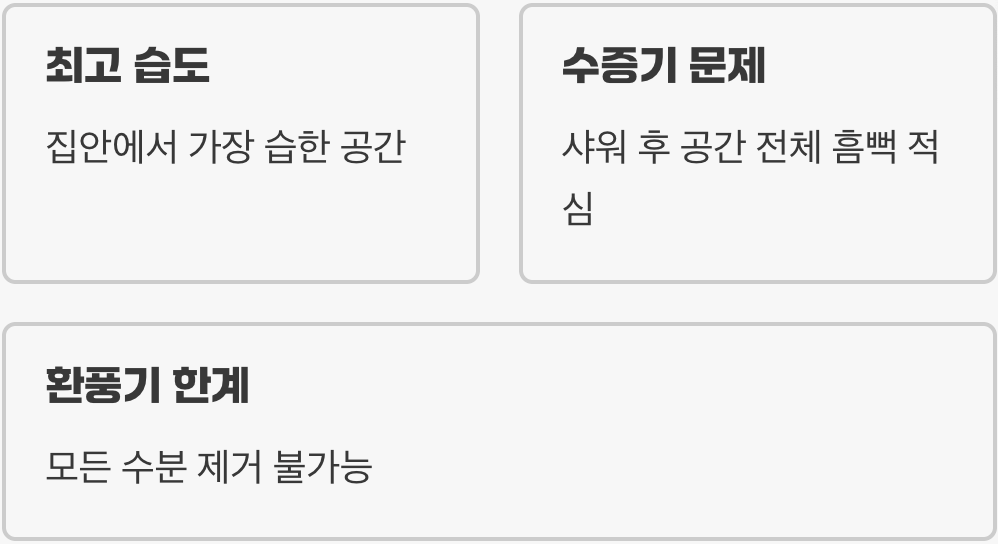1. 곰팡이의 천국, 습한 욕실의 악순환