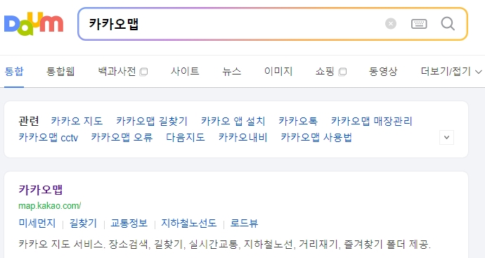 카카오맵에서 SKT 공식인증대리점을 검색하는 화면