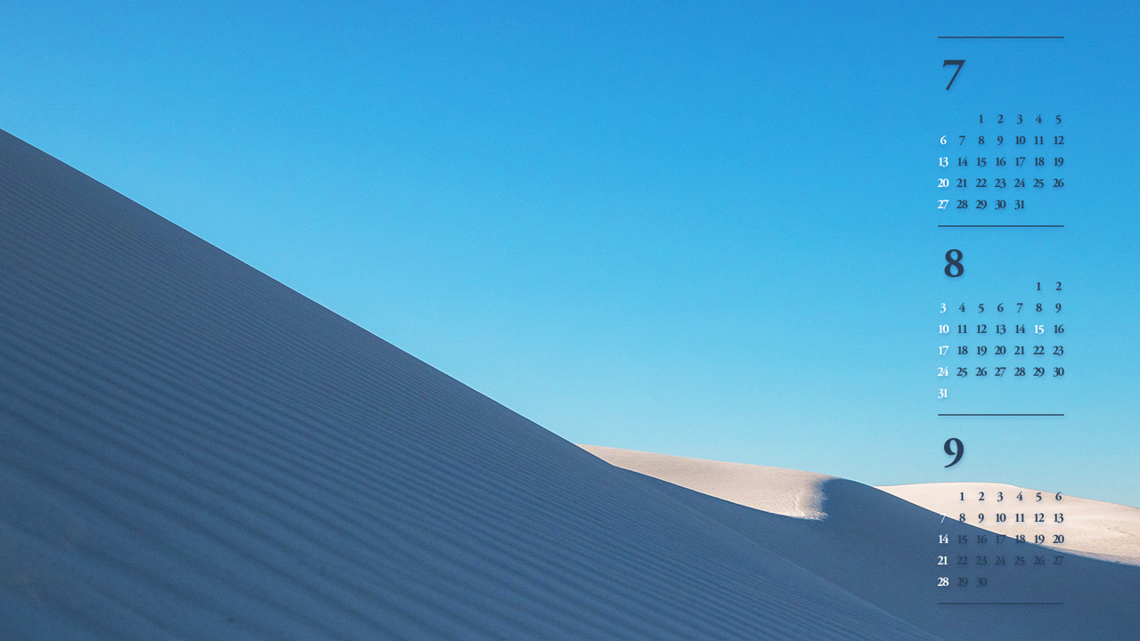 11 사막의 낮 B - 2025년8월 노트북배경화면