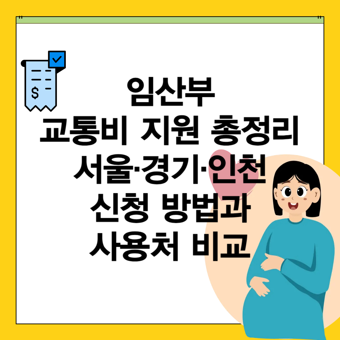 임산부 교통비 지원 총정리 서울 경기 인천 신청 방법과 사용처 비교 안내