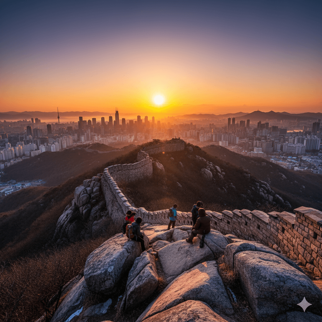 '인왕산 범바위' 일출 모습