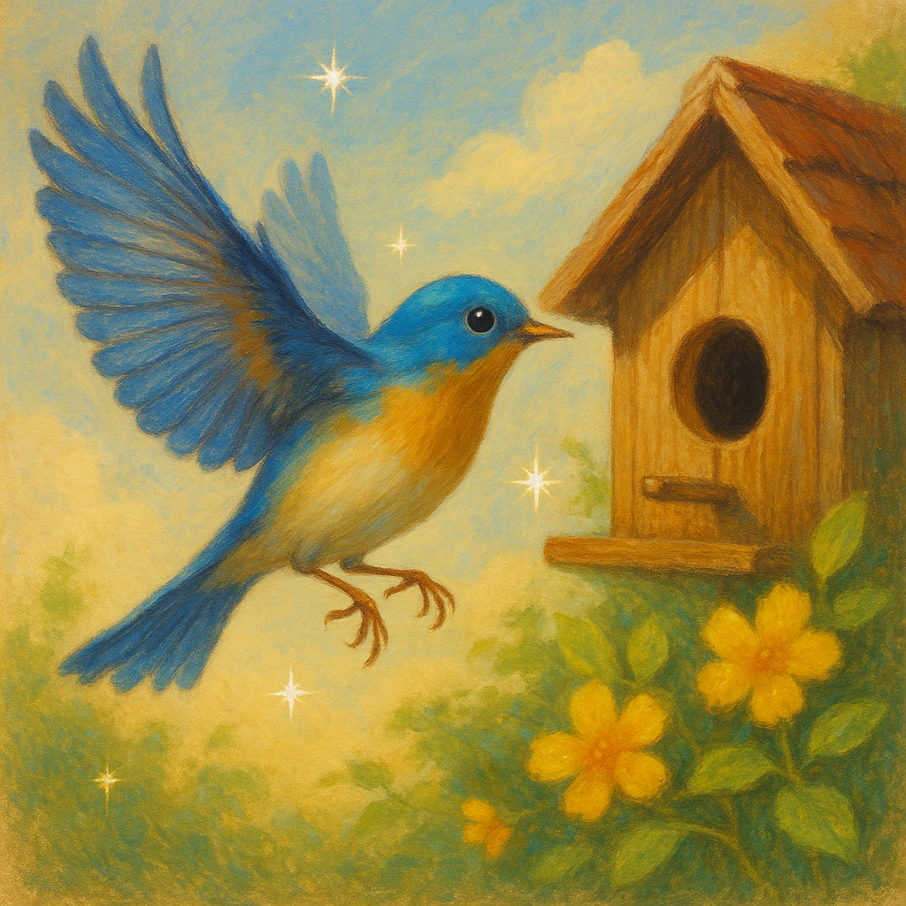 예쁜 새가 집으로 날아드는 꿈