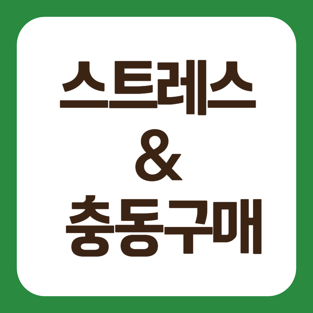 스트레스와 충동구매의 이해 순환깨기