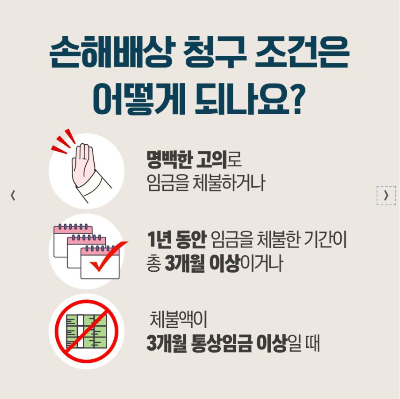임금체불 손해배상 청구