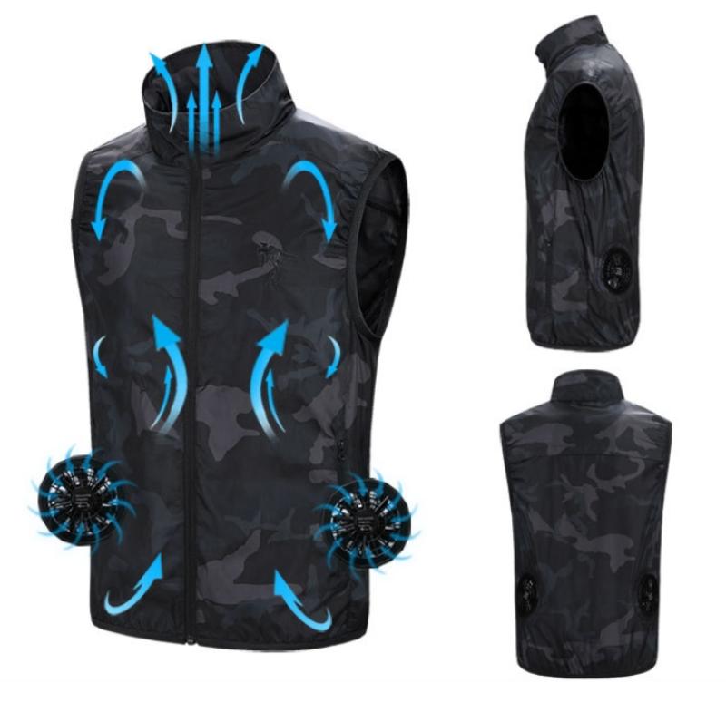 에쉬울프 냉풍조끼 에어 쿨 아이스 선풍기 조끼 작업복