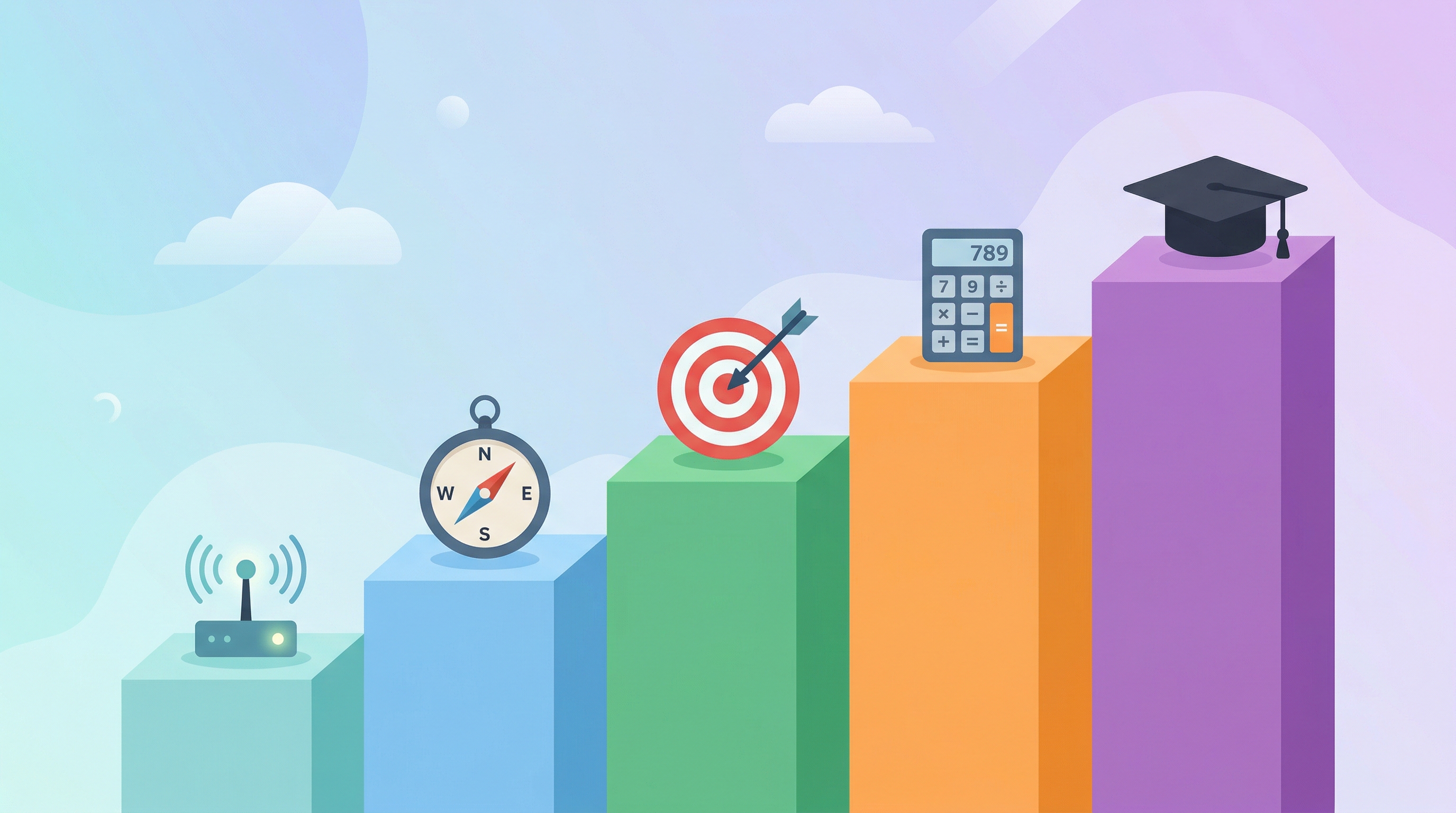 AI 에이전트 5가지 종류 유형 분류 일러스트