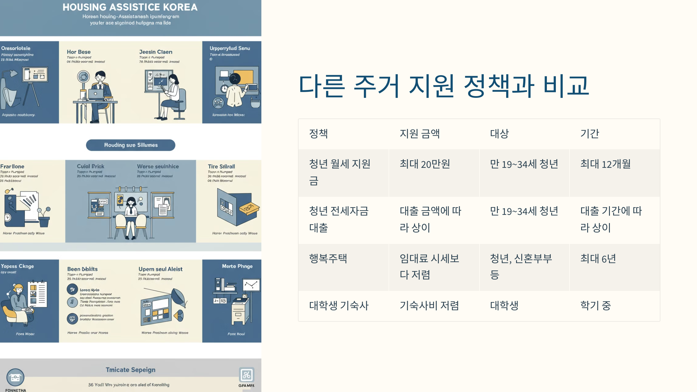 다른 주거 지원 정책과 비교