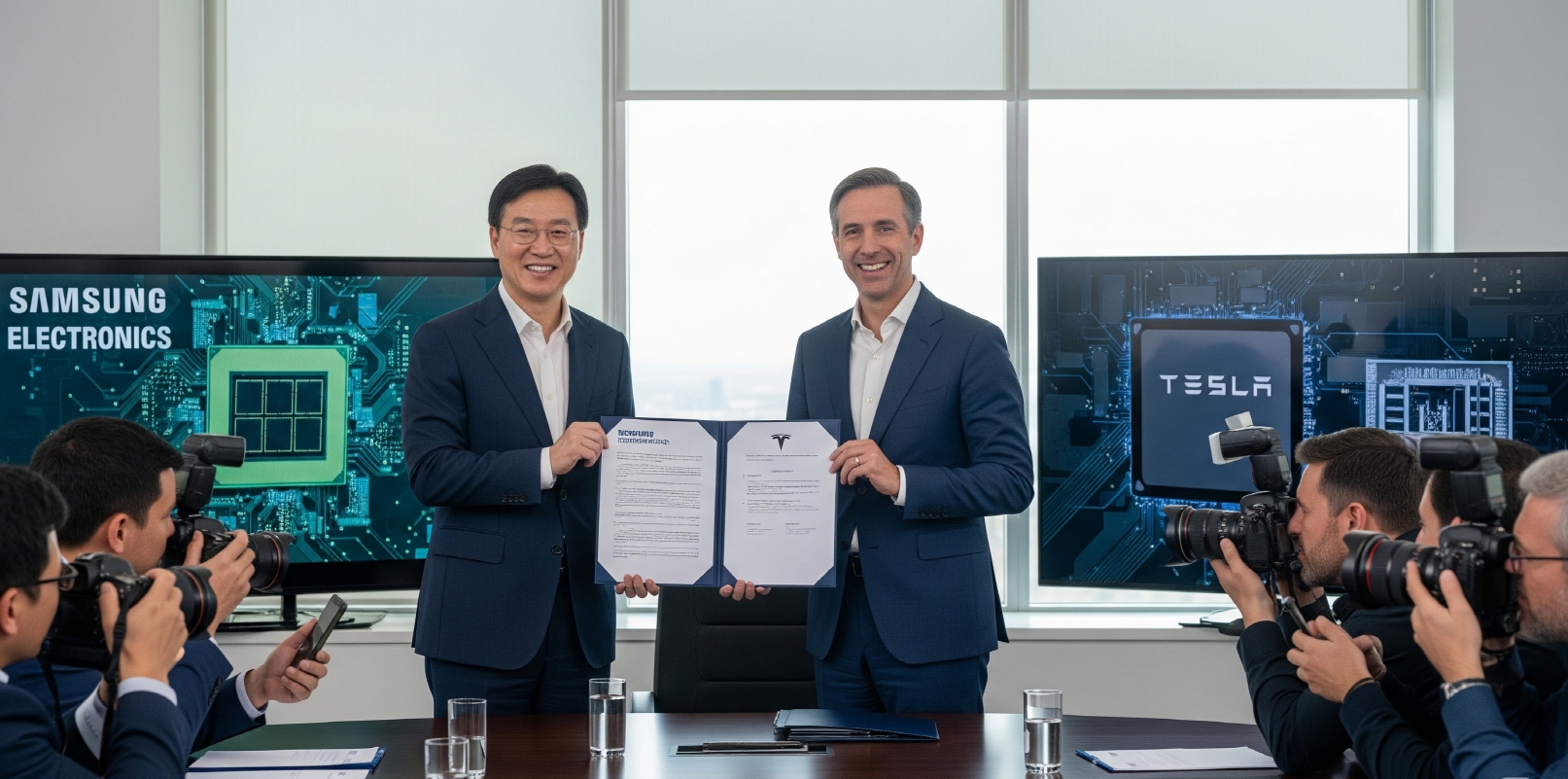 삼성전자, 테슬라간의 계약 이미지
