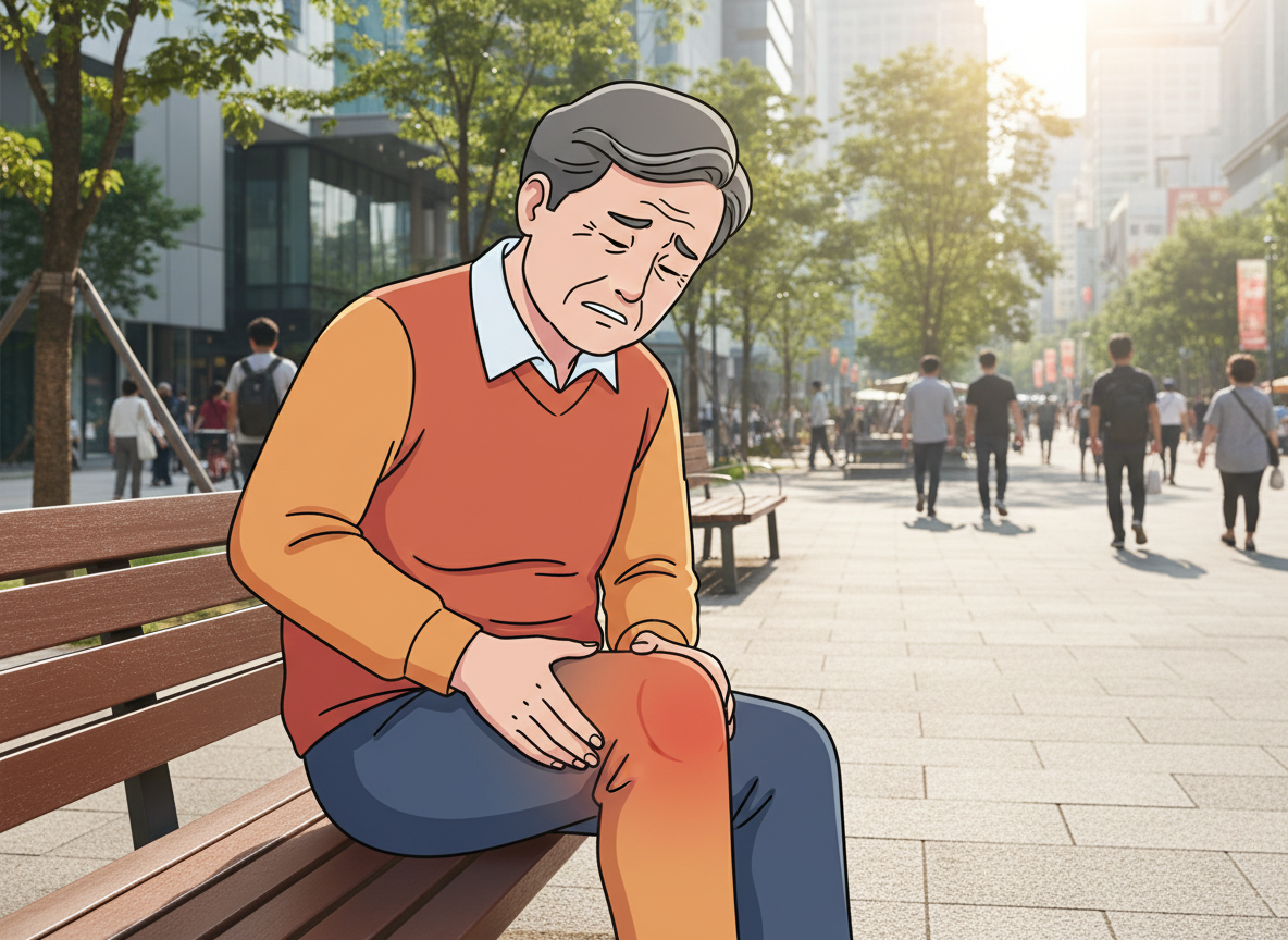 무릎 오금 통증 원인 진료과 찾기 어디아파 앱 어플