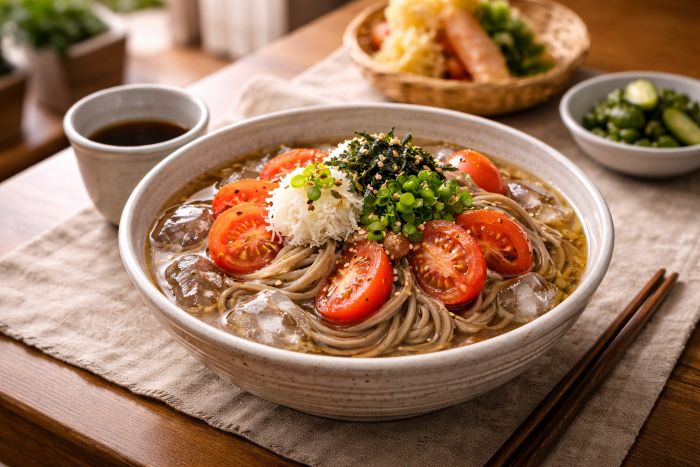 시원한 토마토메밀국수 레시피