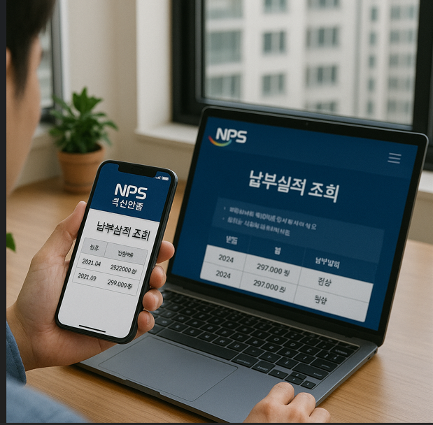 국민연금 납부 실적 확인사진