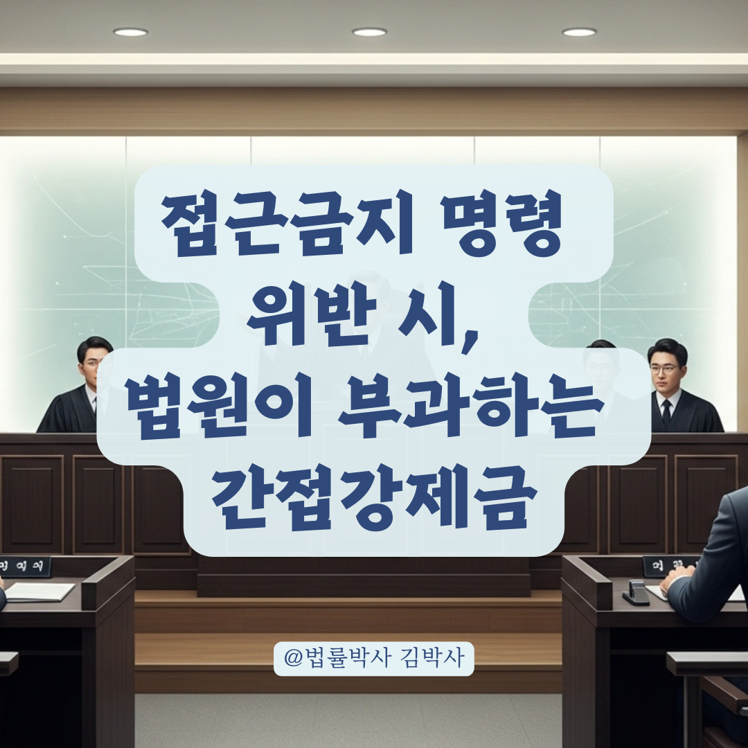법원이 정한 접근금지 명령을 어겼다면? 간접강제금 부과 절차 완벽 정리.