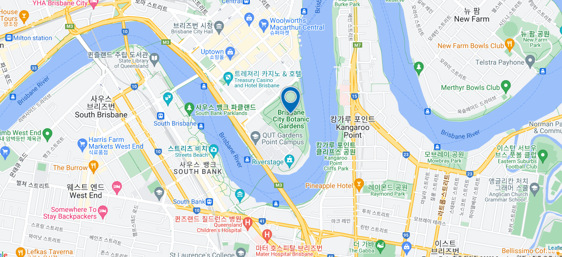 티 보타닉 가든 Brisbane City Botanic Gardens 위치