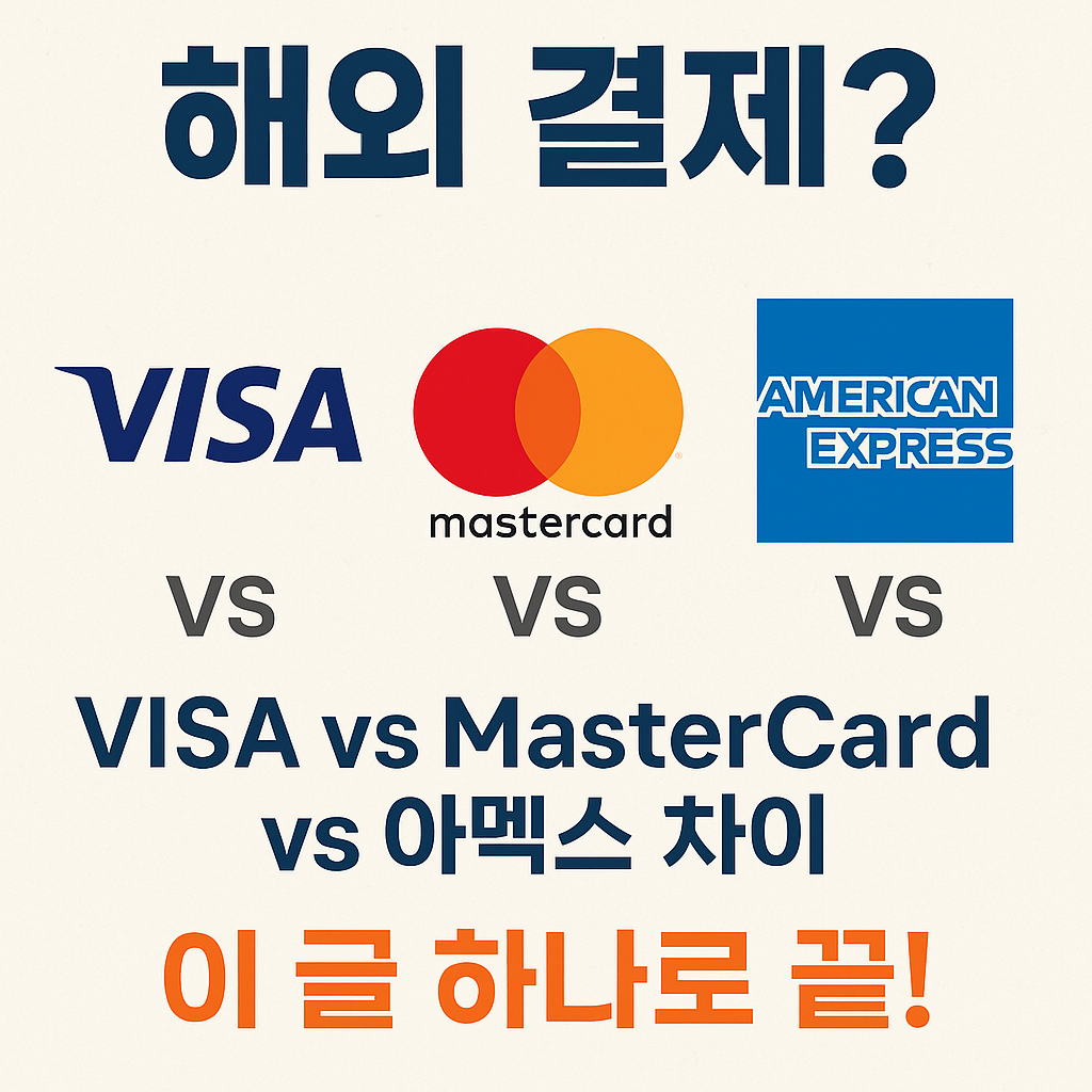 해외 결제? VISA vs MasterCard vs 아멕스 차이, 이 글 하나로 끝!