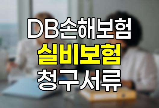DB손해보험 실비보험 청구서류