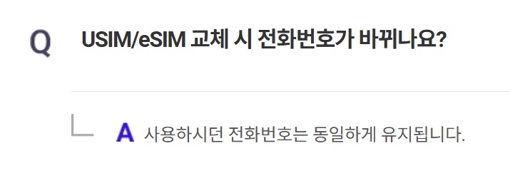 SKT 유심 교체 자주 묻는 질문 Q1