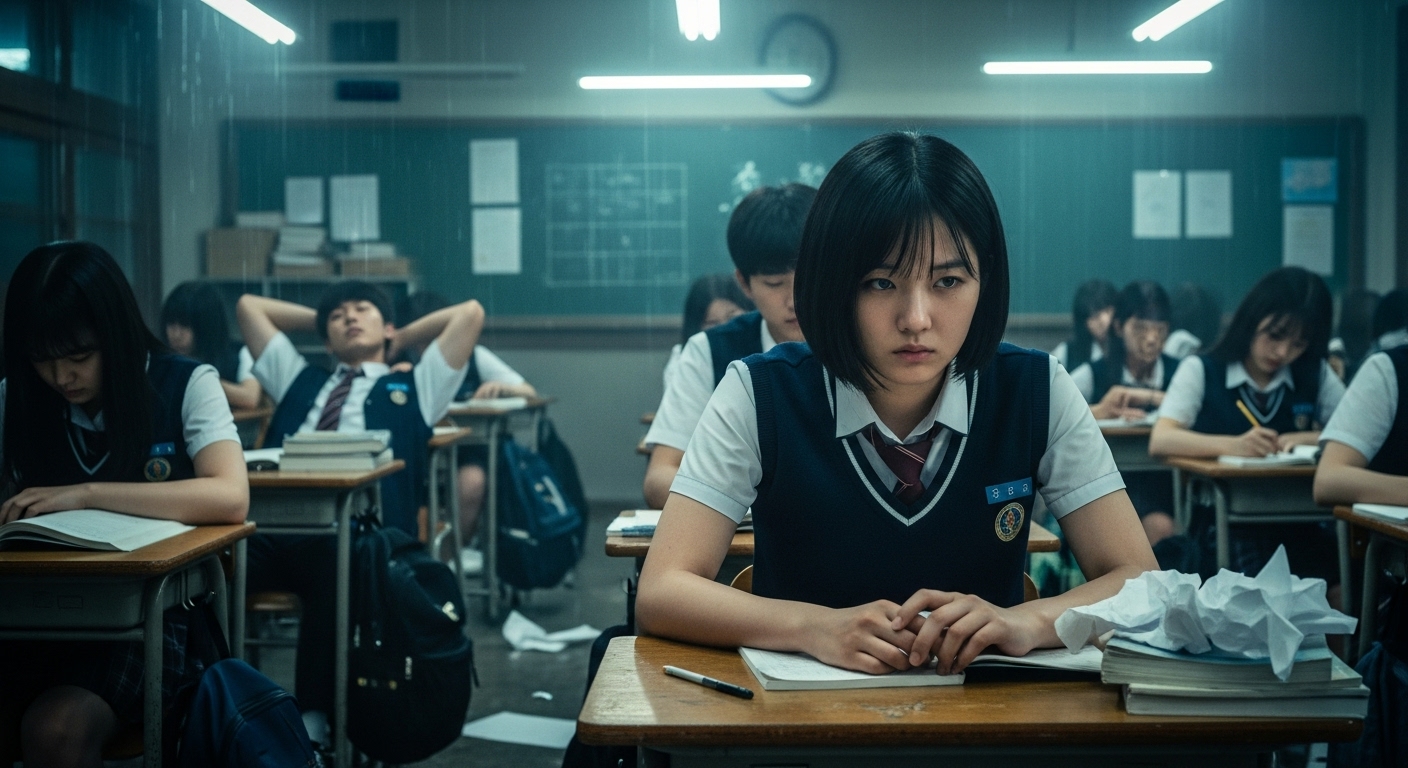 독립영화 '세계의 주인' 속 10대 주인공들이 사회적 문제에 직면하며 겪는 내면의 갈등을 보여주는 장면.