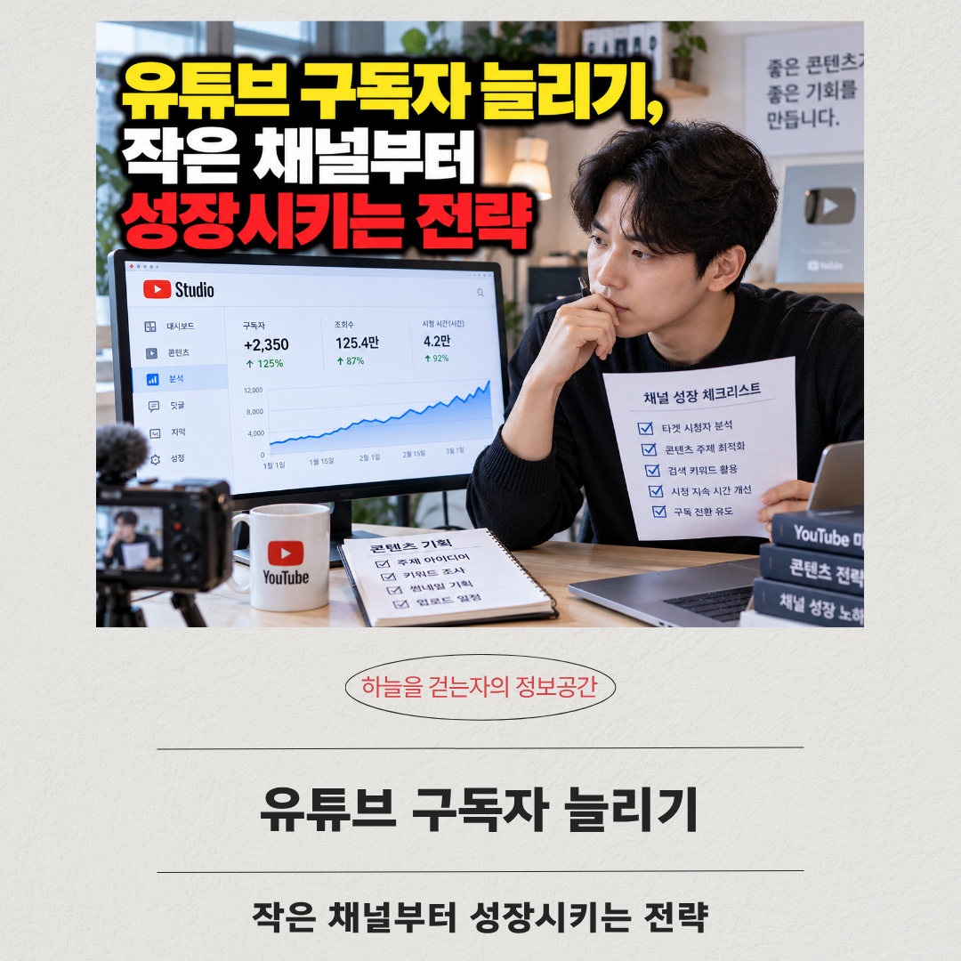 유튜브 구독자 늘리기, 작은 채널부터 성장시키는 전략
