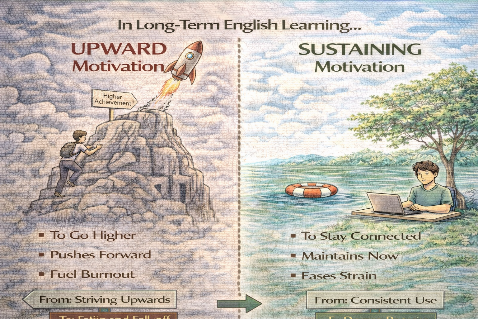 왜 장기 학습에서 동기는 ‘상승’이 아니라 ‘유지’의 기능으로 바뀌어야 하는가