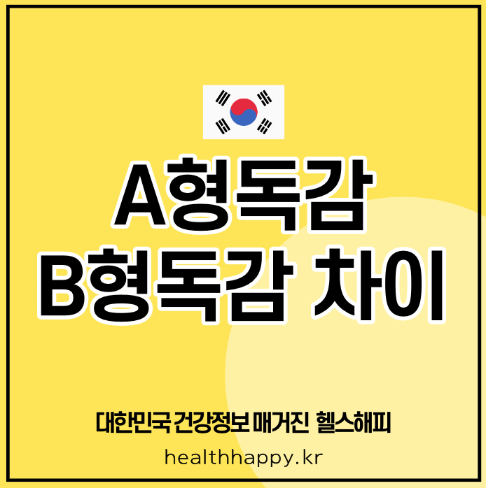 A형독감 B형독감 차이