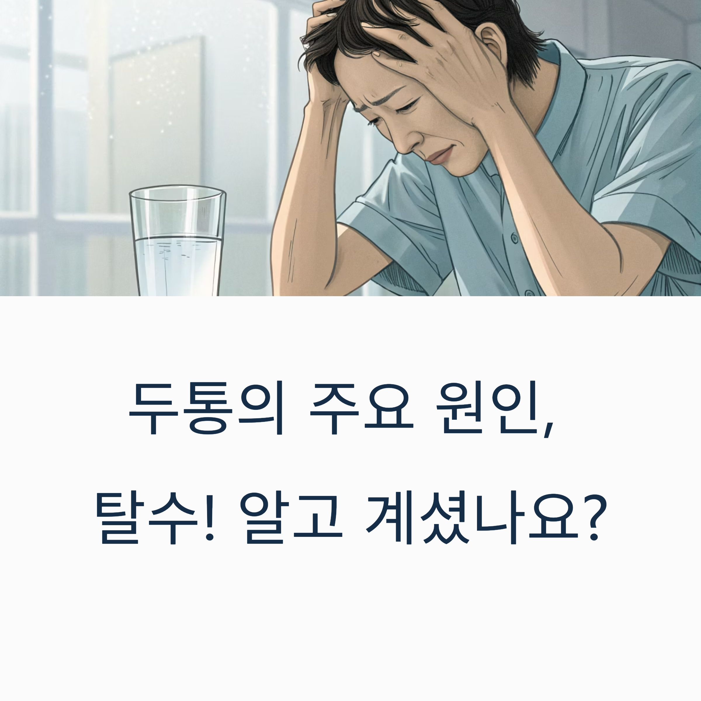 두통의 주요 원인, 탈수!