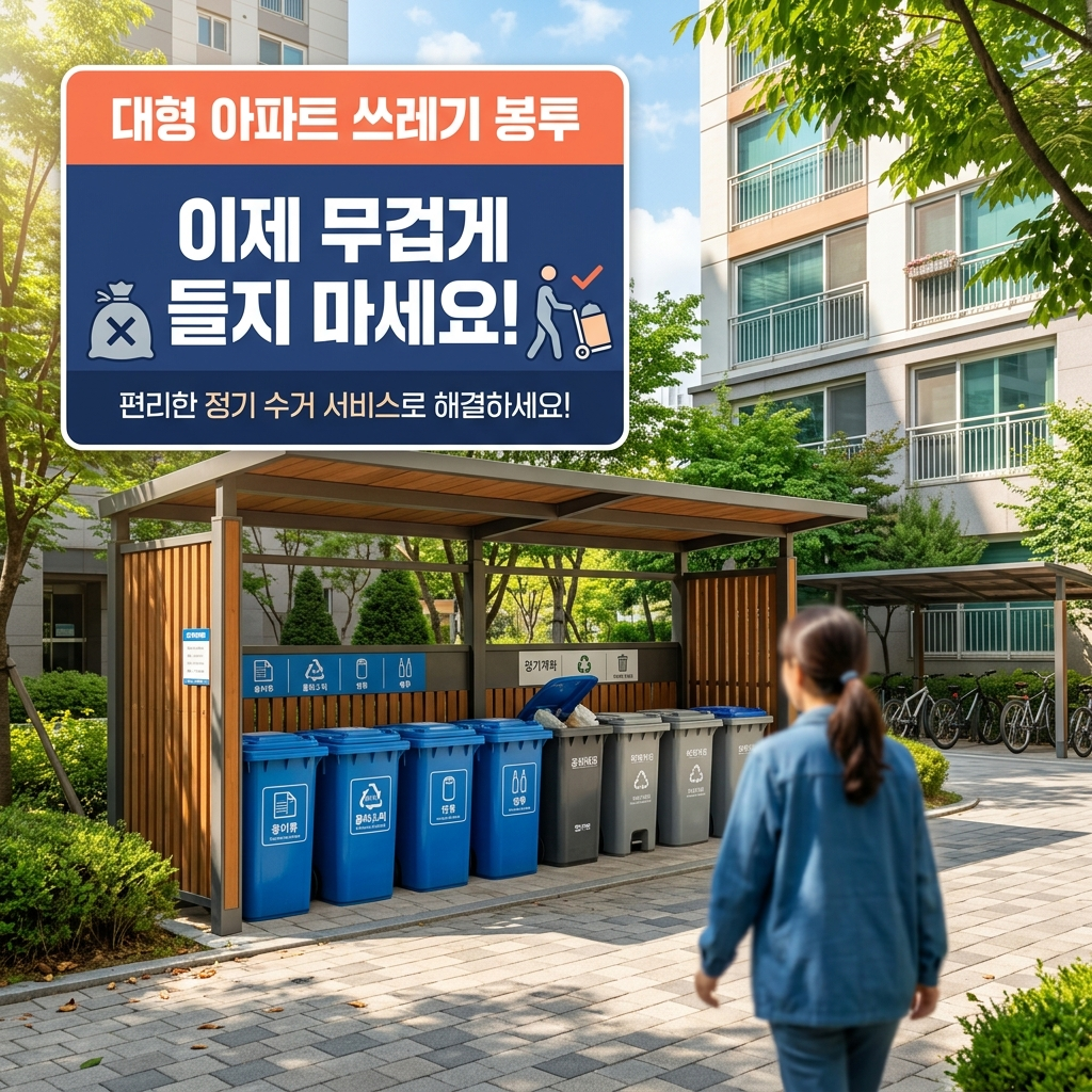 아파트 단지 내 분리수거장 대형 종량제봉투 온라인 대량 주문 안내