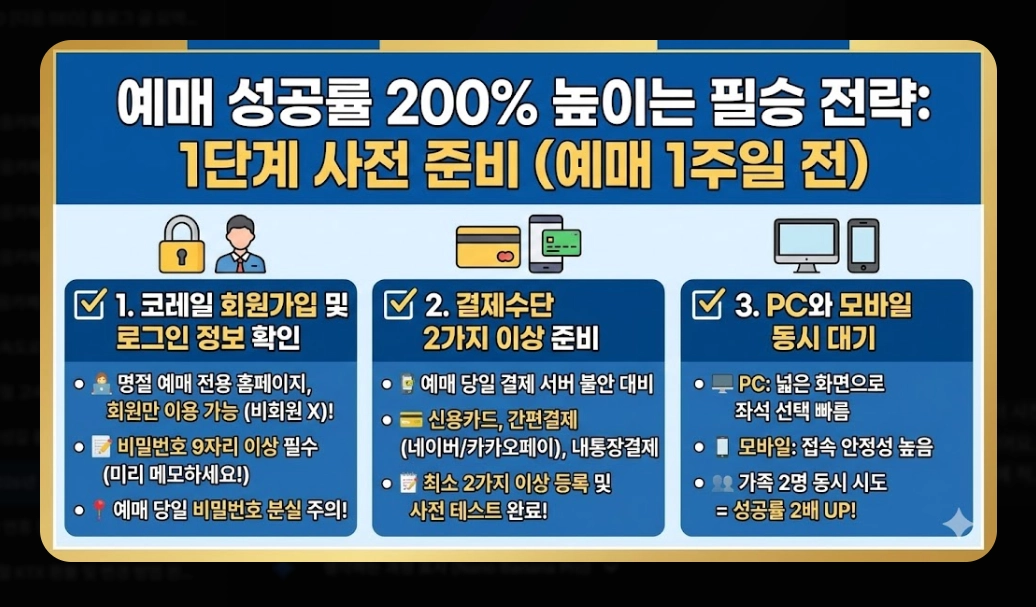 2026년 설날 KTX 예매 일정 및 팁 총정리