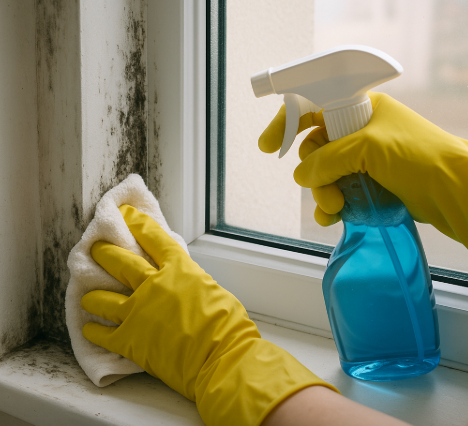 창틀 곰팡이 제거