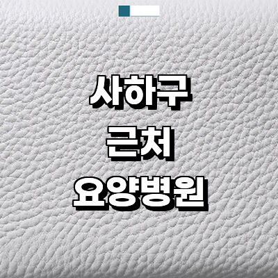 부산 사하구 요양병원