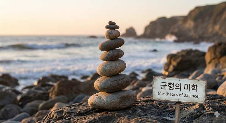 아슬아슬하게 쌓여 있지만 절대 무너지지 않는 돌탑 - 균형의 미학